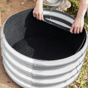 아연도금된 2x2x1FT 원단 라이너 두께 2mm 원형 야외 정원용 채소 꽃 허브 다육식물용 심기용 가방