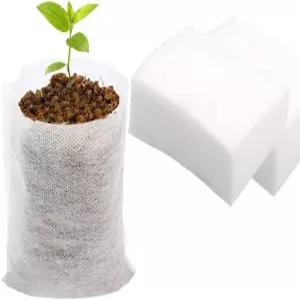 gardtree 400개 소형 식물 묘목용 봉투 3.1x3.9 인치 생분해성 부직포 가방 통기성 좋고 튼튼한 다육식물용