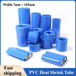 1m~50m PVC 열수축 튜브 18650 리포 배터리 팩 폭 7mm ~ 103mm 절연 보호 필름 랩 리튬 케이스 슬리브