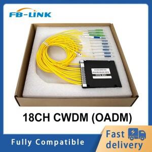 18CH CWDM 광섬유 Mux Demux 모듈 단일 및 이중 1270nm 18웨이 2.0mm ABS 박스(LC 커넥터 듀플렉스 포함)