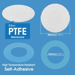 48PCS/Piece PTFE 0.2um 방수 통기성 멤브레인 Paster 버섯 조직 배양 뚜껑 용 합성 필터 접착 스티커