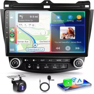 Android 15 혼다 어코드 2003-2007용 카 스테레오 라디오 무선 카플레이 Auto 미러링 10.1인치 1280*720P