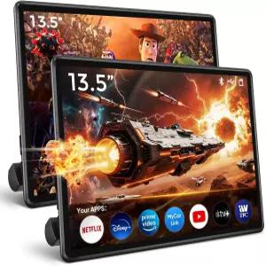 13.5인치 Android 헤드레스트 모니터 스크린 휴대용 자동차 TV Phone MirrorLink/HDMI in OUT/5G