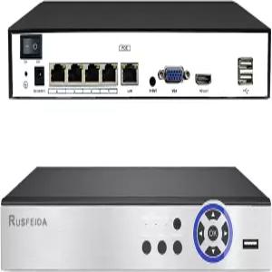 RUSFEIDA 4K 4CH PoE NVR 네트워크 비디오 레코더 카메라 시스템용 얼굴 인식 4K/5MP/4MP/3MP/1080P 지원