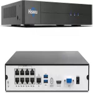 8개 포트 16채널 확장 가능한 Hiseeu 4K PoE 네트워크 비디오 레코더 NVR 4K/2K/8MP/5MP/3MP/1080P 카메라