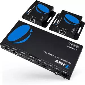 OREI 4K 1x2 HDMI Over ethernet Extender Splitter CAT6/7 Cable 4K@30Hz up to 165 ft - 1 in 2 Out Upto