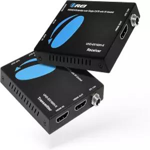 OREI 4K@60Hz HDMI Over Cat6 발룬 165ft 단방향 IR 루프 출력 EDID HDR 18Gbps 2.0 HDCP 2.2/1.4 Dolby