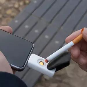 USB 라이터 발열 필라멘트 불꽃 없는 휴대용 블랙