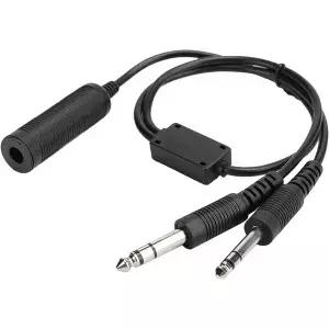 NOENNULL 헬리콥터용 일반 항공 헤드셋 어댑터 케이블 - 데이비드 클라크 AVCOMM U 174