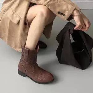 여자롱부츠 여성구두 가을 여성화 로우힐 부티 힐-WFQXSD6
