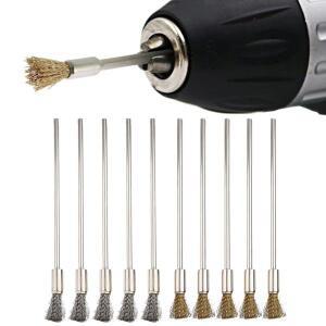5pcs 황동 스테인레스 와이어 브러쉬 청소 연삭 먼지 제거 디버링 연마 녹 제거용