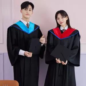 남여공용 학사후드 졸업가운 졸업옷 의상 졸업모 모자 사진 의류 까운 학위 남성 여성 졸업복