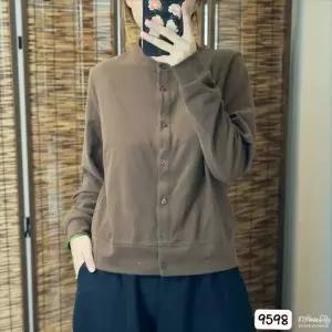 원픽 여성 얇은 카디건 레트로 솔리드 컬러 스탠드 칼라 싱글 브레스트 슬림 캐주얼 탑