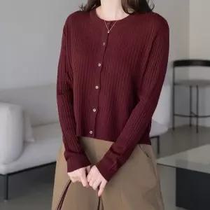 엄마옷 마담4060 아리버튼골지가디건 -QCA2609008-
