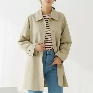 [데드라][THE BLACK] 하프레글런트렌치코트 OUE1010