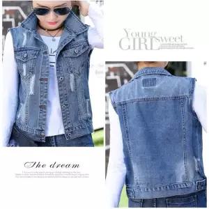 [라일리여성의류] Rly F2751 기본스타일 청조끼빈티지데님조끼Vest