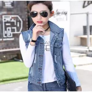 [라일리여성의류] Rly F1572 기본스타일 청조끼빈티지데님조끼Vest