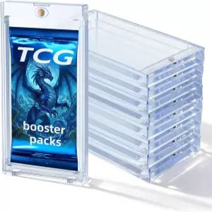 Wiss 원터치 자기 부스터 팩 케이스 릴 프로텍터 UV 보호 클리어 하드쉘 TCG 디스플레이 홀더 표준 의