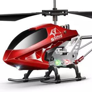 SYMA S107H-E RC 헬리콥터 용 합금 바디 고도 유지 빨간색 원키 이륙/착륙 2단 속도 제어 및 자이로