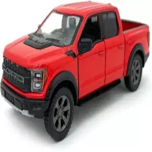 KiNSMART - 2022년형 포드 F-150 랩터 5 1 46 스케일 다이캐스트 모델 장난감 트럭 (레드)