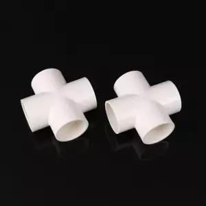 25mm 십자 파이프 연결 커넥터 연장 분할 조인트 꺾임 이음 배관 부속 소켓