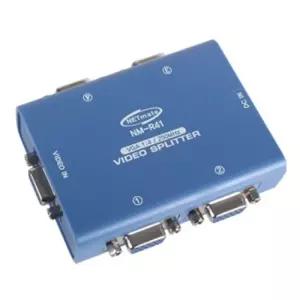 NM-R41 모니터 분배기 1대4 VGA 오디오 미지원/영상/HDMI/선택기/비디오/화면/케이블/분배/장치/PC/TV