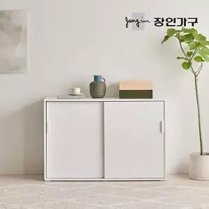 [장인가구][착불] 마운트 다용도 높은 슬라이딩 수납장 1200
