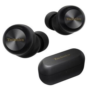 Technics 레퍼런스 클래스 Hi-Fi 무선 장치 인이어 충전, 헤드폰 배터리, (블랙) 이어버드, 캔슬링, 노이즈 10시간 헤드 애트모스, 트래킹, EAH-AZ100-K - 적응형 돌비 멀티포인트, 3가지