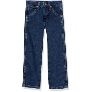 Wrangler 남아용 13mwz 카우보이 컷 오리지널 핏 진, 다크 인디고., 18 슬림