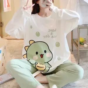 쉬블림로브 (긴팔 긴바지) 여성 캐릭터 홈웨어 파자마 잠옷 세트 GGWD0668