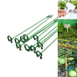 (중-27cm) 플라스틱 오링 식물 꽃 지지대 10개셋트/가꾸기/화분/고정/화단/다용도/원예용/나무/지지대/고정