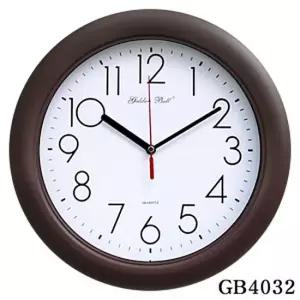 GB4032 고급 무소음 밤색 벽시계 320파이 제조한국 무소음시계 원형시계 국산시계