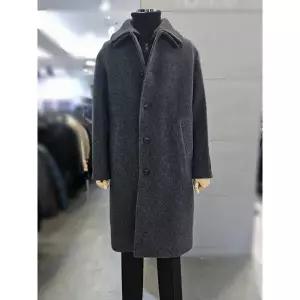 [바쏘옴므]_성남점 남자 겨울 차콜 울 캐시미어 오버핏 발마칸 롱 코트 WSZCJ13