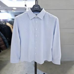 [바쏘옴므]바쏘옴므_성남점 남성 셔츠 블루 스트라이프 긴팔 면스판 남방 BSZ3TD19
