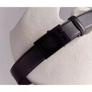 [롯데백화점]헤지스ACC [선물포장] 블랙 버클 블랙 H장식 소가죽 자동벨트 HJBE4F855BK