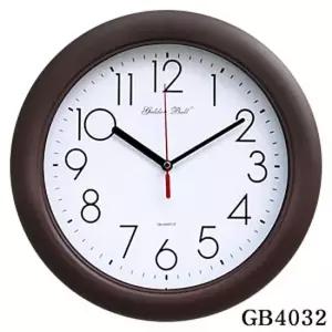 GB4032 고급 무소음 밤색 벽시계 320파이 제조한국 무소음시계 원형시계 국산시계