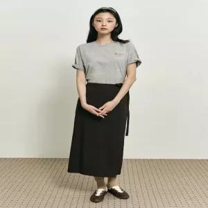 [빈폴레이디스][B. my] 리본 디테일 H라인 롱 스커트 브라운 (BF5827N01D)