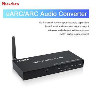 HDMI eARC 오디오 추출기 7.1채널 to RCA SPDIF 컨버터, LE L/R 3.5mm 무선 이어폰 지원, 사운드바용