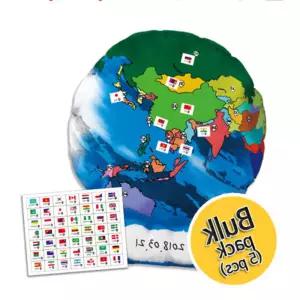 밍구마켓 지구본 색칠풍선 5인 어린이집만들기 세계지도 엄마표미술