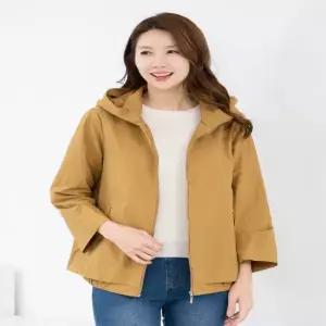 엄마옷 면 반후드 바람막이 간절기 점퍼 615FGH467 마담/중년여성/빅사이즈/50대/60대