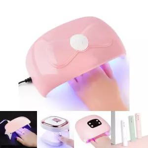 핑크리본젤램프 54w 자동센서 레진 LED UV 램프/젤/네일/경화/셀프/도구/미니/아트/손톱/케어/가정/용/휴대