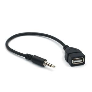 3.5mm 스테레오 차량용 보조 오디오 케이블 AUX 데이터 MP3 변환