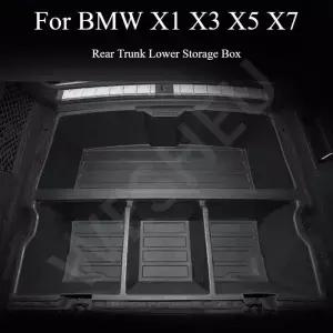 BMW X1 X3 X5 X7 2018-2025 차량용 리어 트렁크 수납 박스 컨테이너 히든 카고 오거나이저 트레이 인테리어