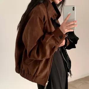 걸즈빈티지스웨이드숏자켓 하이넥 자켓 여자 점퍼 블루종 스웨이드점퍼 자켓 하이넥점퍼