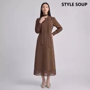 벨티드 핏앤플레어 롱 원피스 (SC9OPE2)
