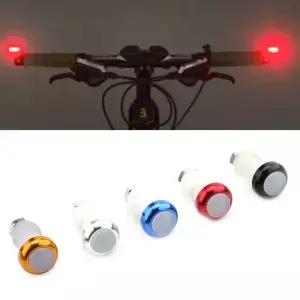 2pcs 자전거 핸들 바 빛 조정 가능한 Led 차례 신호등 MTB 도로 엔드 플러그 캡 안전 경고 표시 등