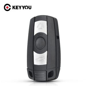 KEYYOU BMW 호환 1 3 5 6 시리즈 E90 Fob 3BNT 스마트 원격 키 쉘 케이스 자동차 링