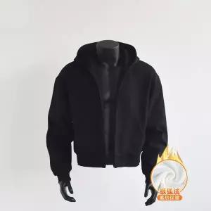 후드 티 가을 스웨트 오버핏 집업 중량감 있는 450g 지퍼 맨투맨 자켓 재킷 남여공용 공용 소규모 Boxy 숏