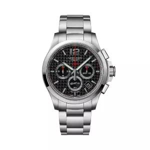 론진 L3.717.4.66.6 콘퀘스트 V.H.P. 남성 메탈 쿼츠 42mm