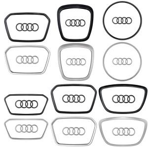 아우디 A6L A5 Q7 E-TRON 액세서리 전용 자동차 스타일링 휠 센터 로고 커버 트림입니다